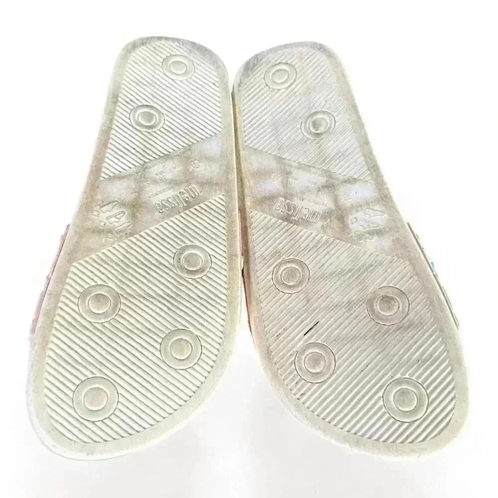 Melissa Mickey Minnie Slide Sandal Flats Pink Blush Women's 9 Disney 40 - Picture 8 of 9